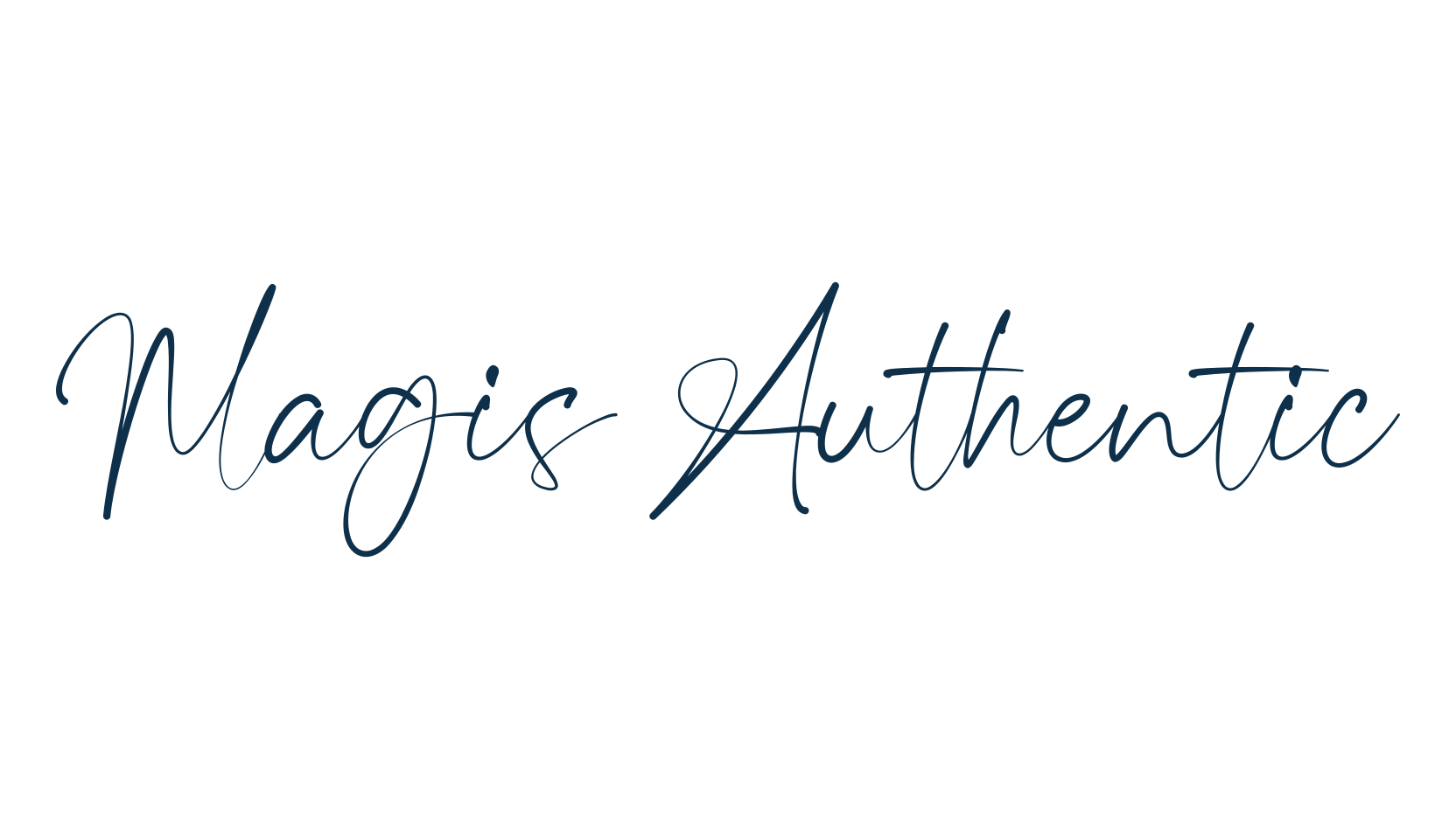 Magis Authentic, script handwritten fancy decorative calligraphy font preview