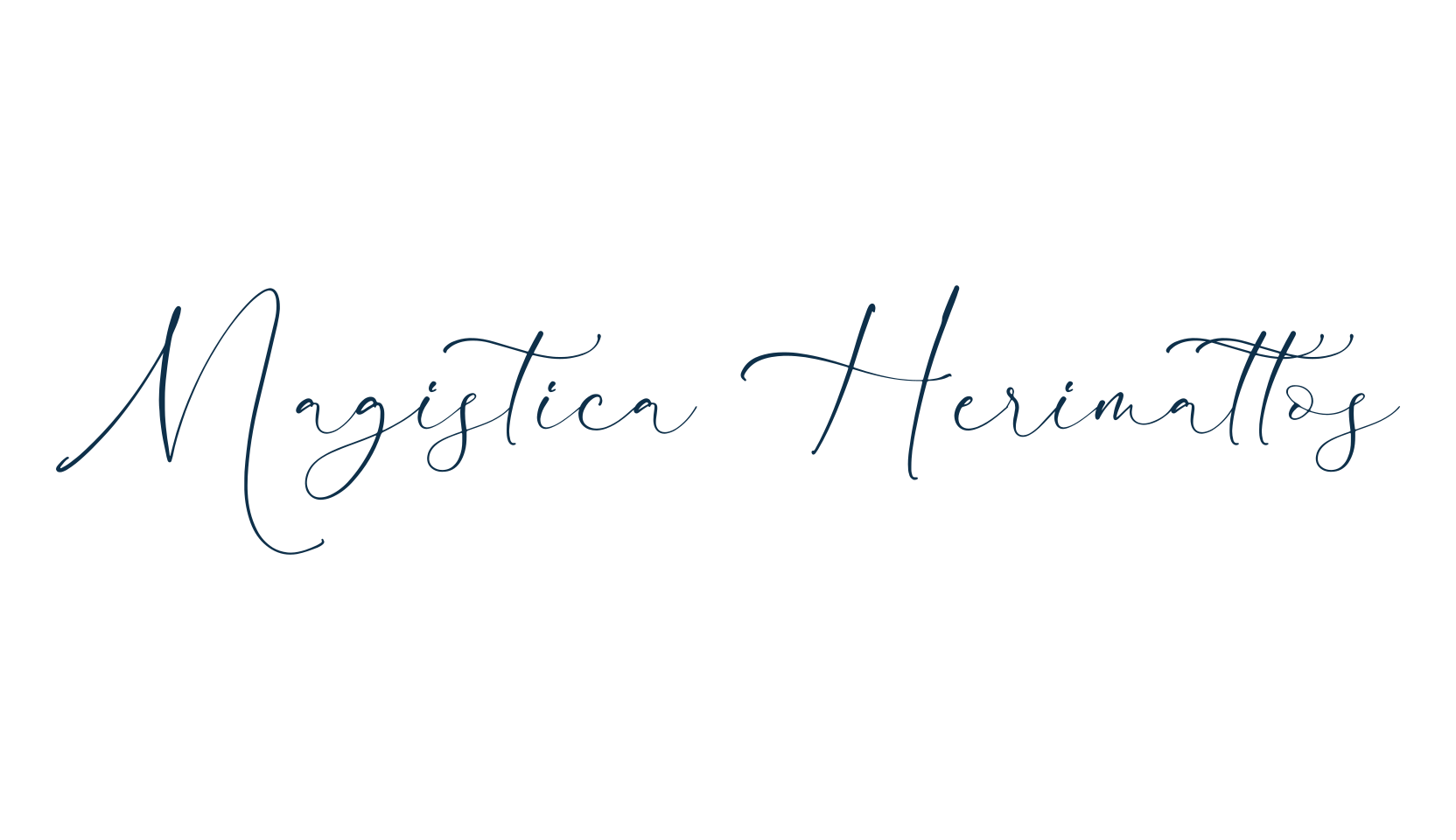 Magistica Herimattos, handwriting font preview