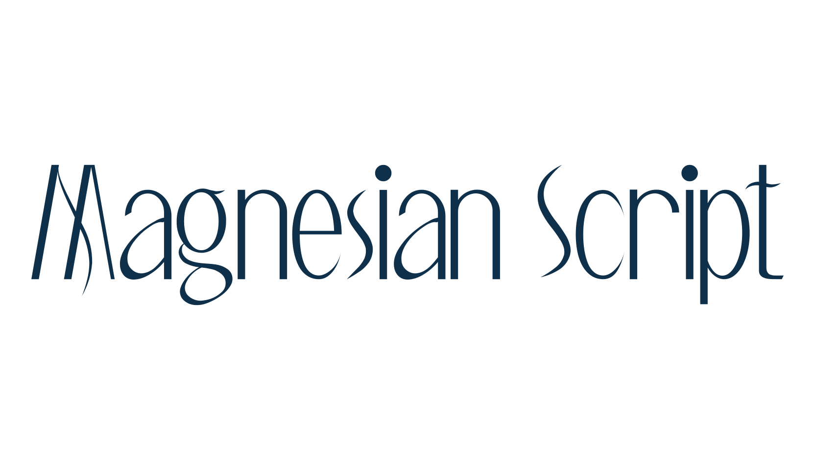 Magnesian Script, calligraphy font preview