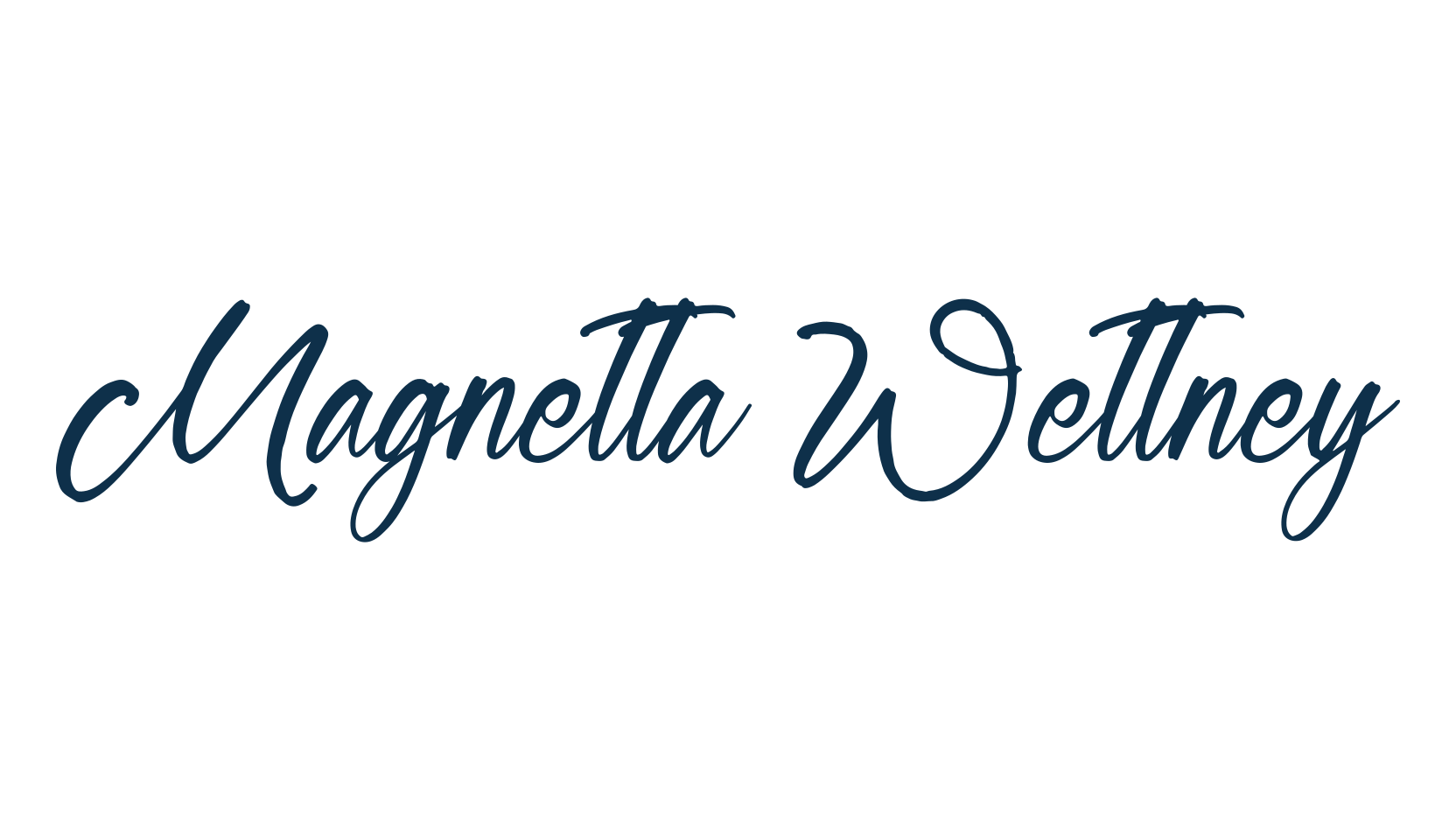 Magnetta Wettney, script handwritten fancy decorative calligraphy font preview