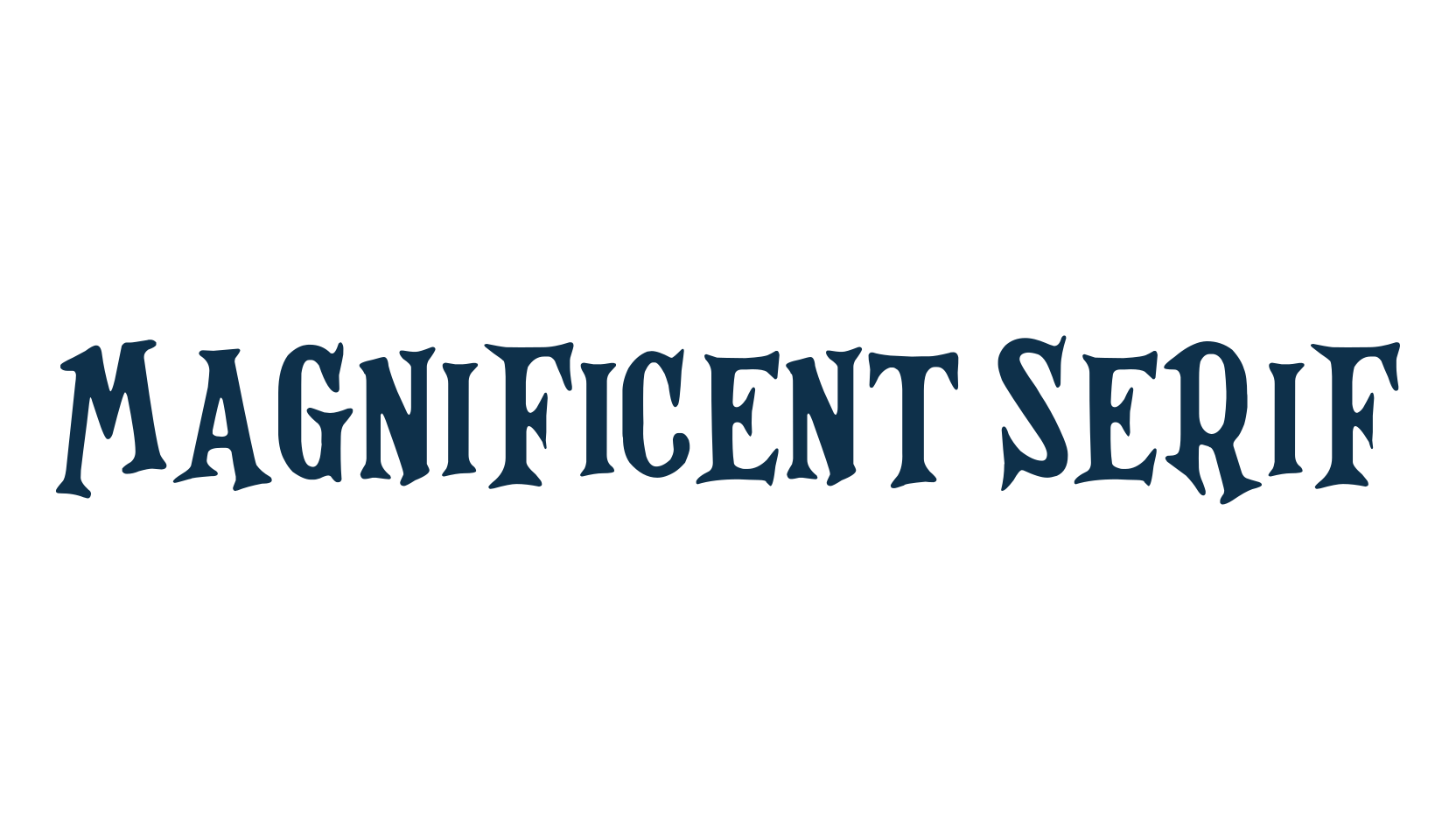 Magnificent Serif, fancy decorative font preview