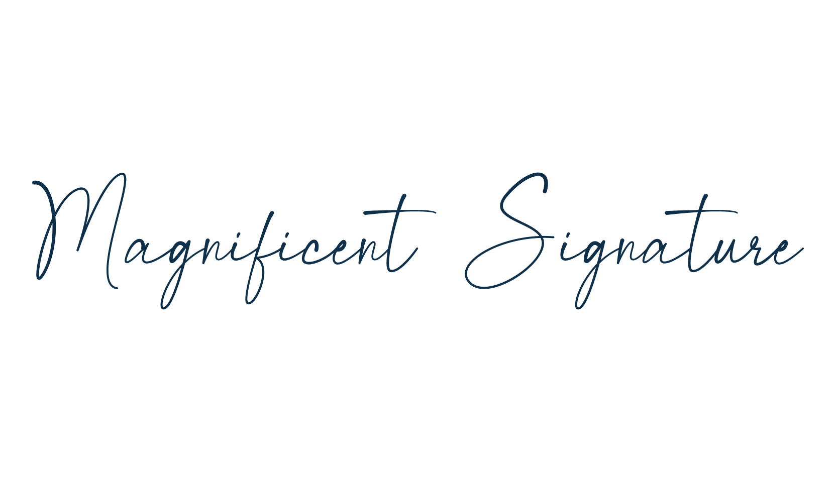Magnificent Signature, script handwritten fancy decorative calligraphy font preview