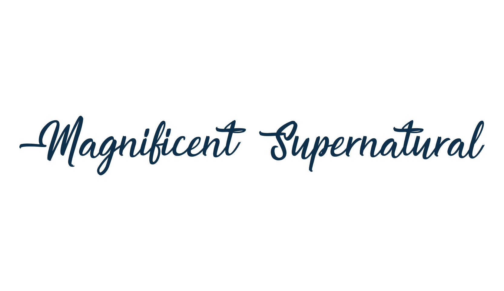 Magnificent Supernatural, fancy various decorative script calligraphy font preview