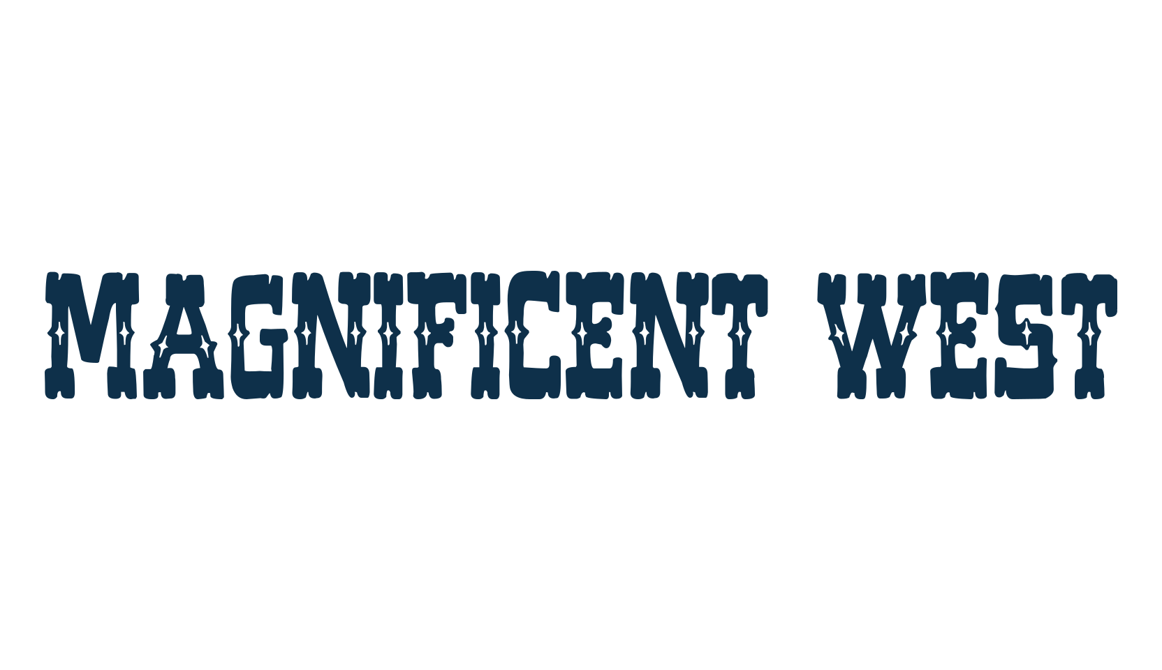 Magnificent West, fancy western decorative font preview