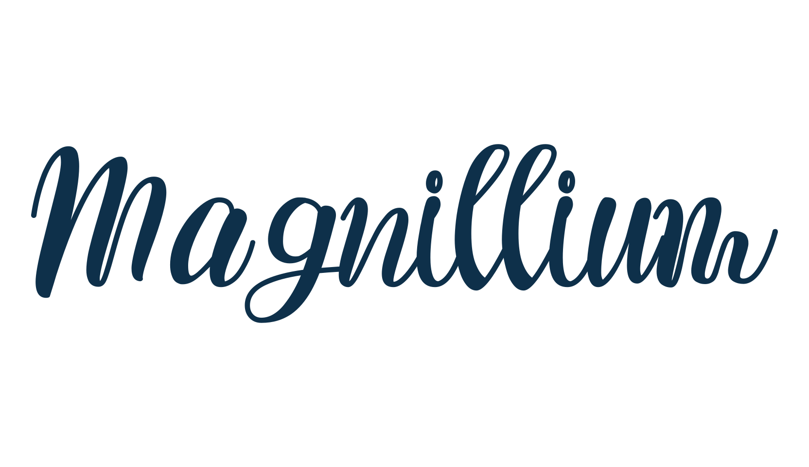 Magnillium, calligraphy font preview