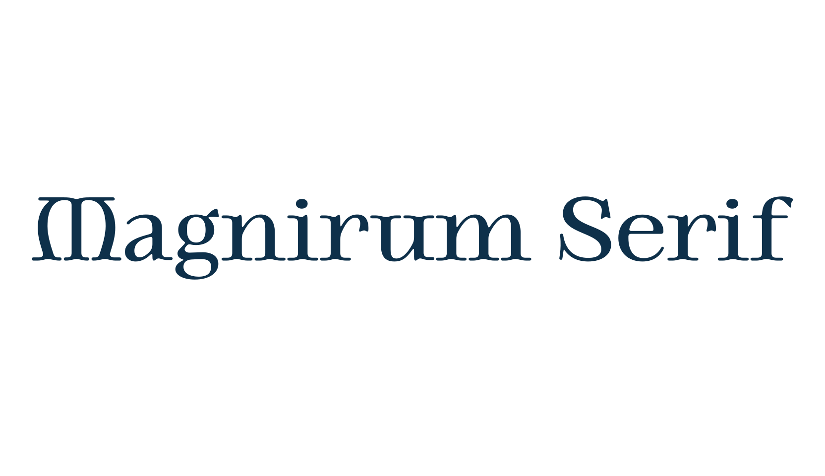 Magnirum Serif, fancy various gothic font preview