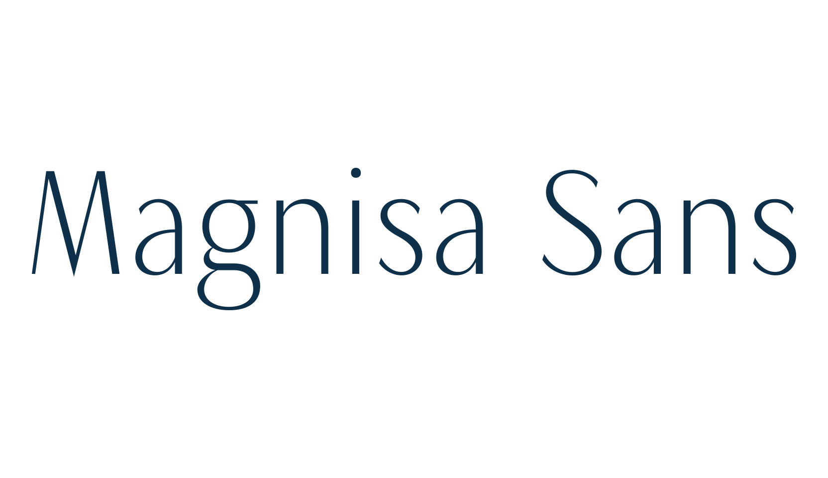 Magnisa Sans, sans serif font preview