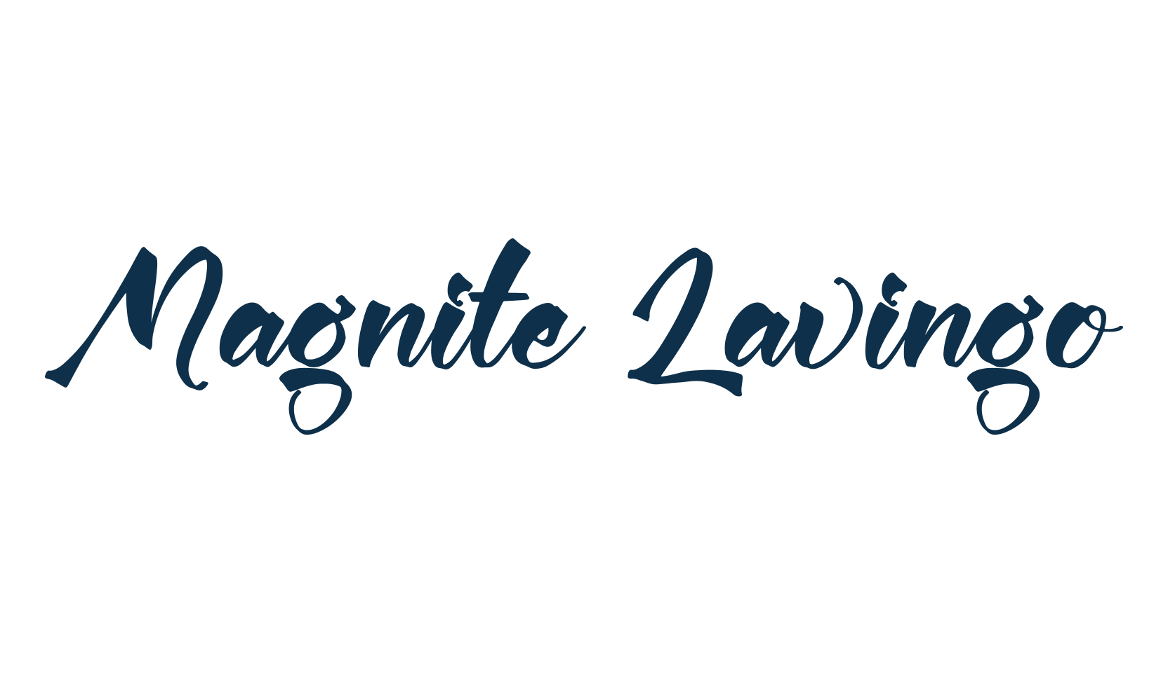 Magnite Lavingo, script handwritten fancy decorative calligraphy font preview