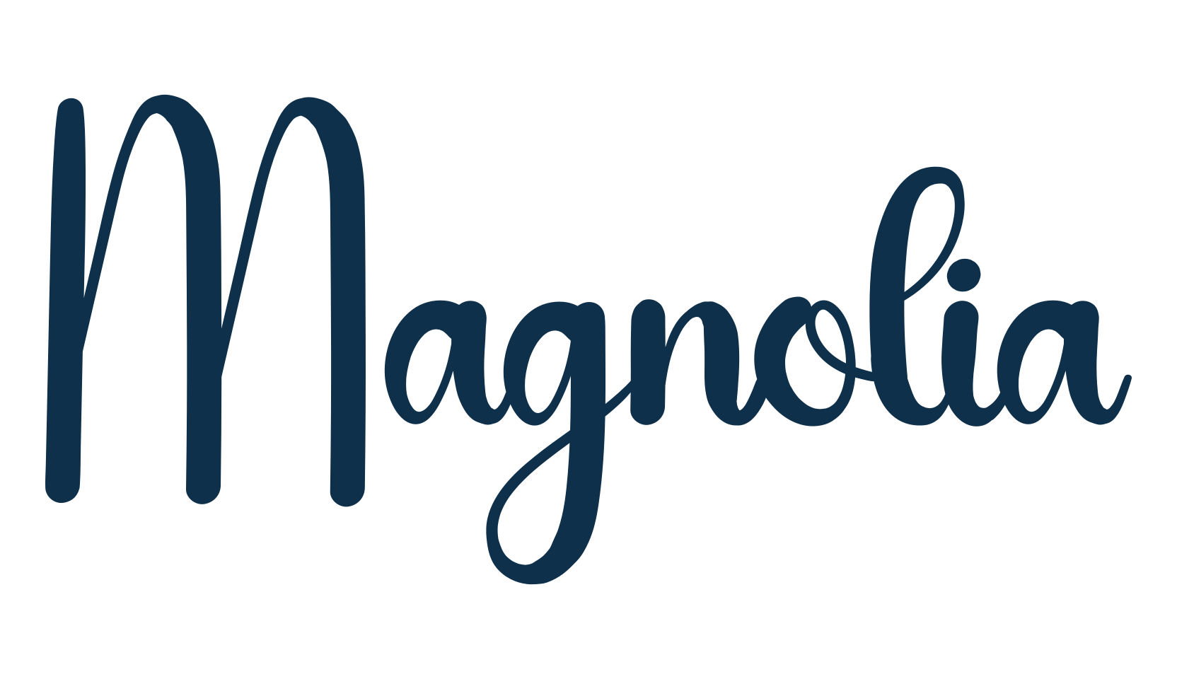Magnolia, script handwritten fancy decorative calligraphy font preview