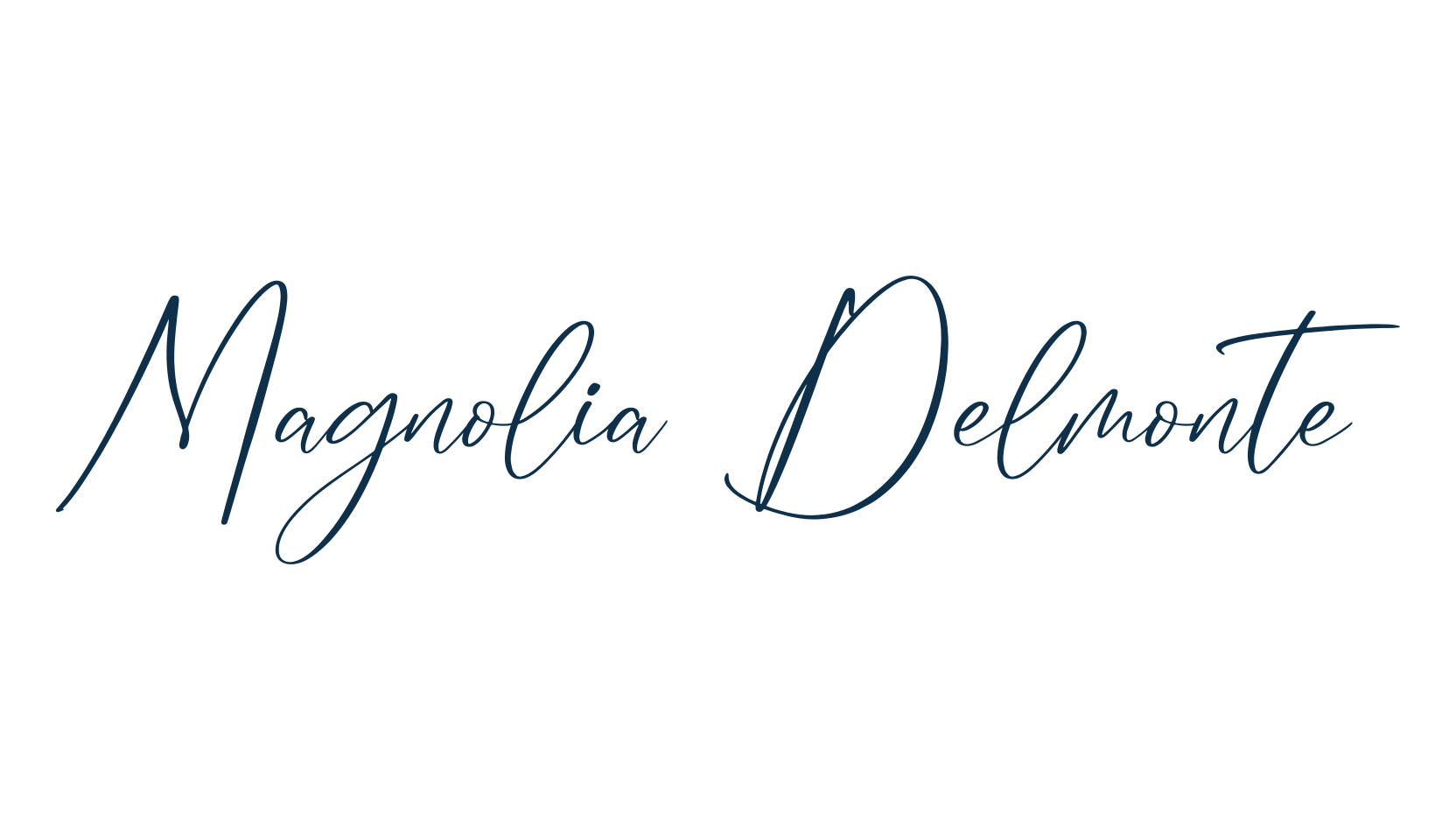 Magnolia Delmonte, handwriting font preview