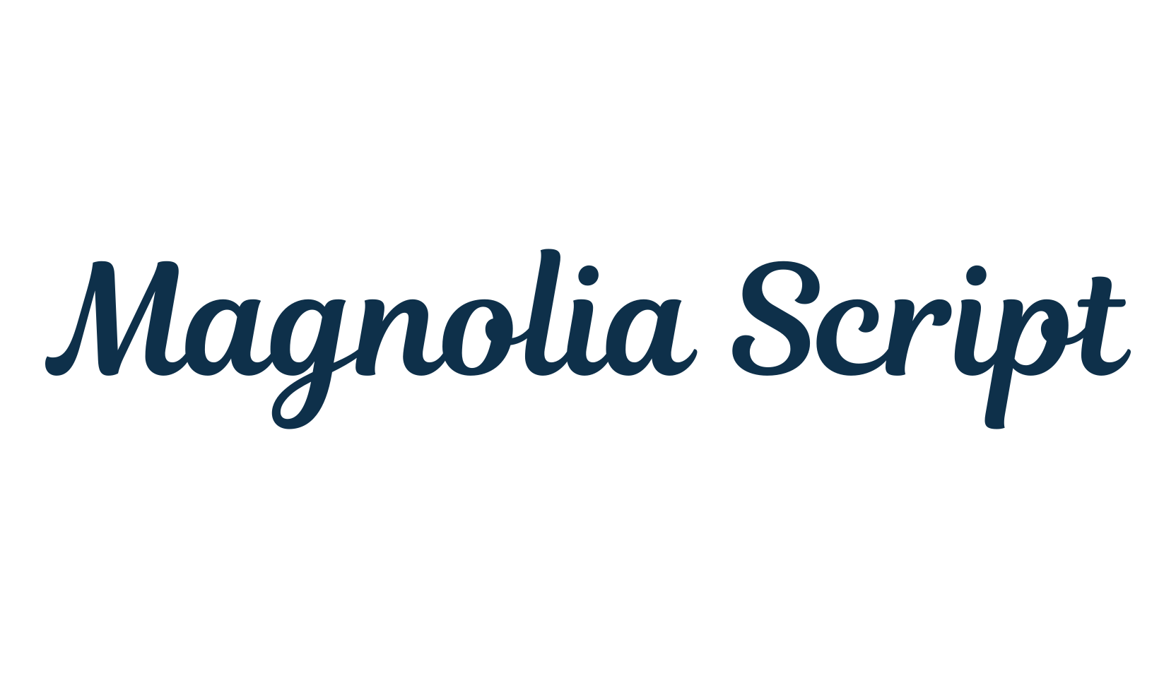 Magnolia Script, various font preview