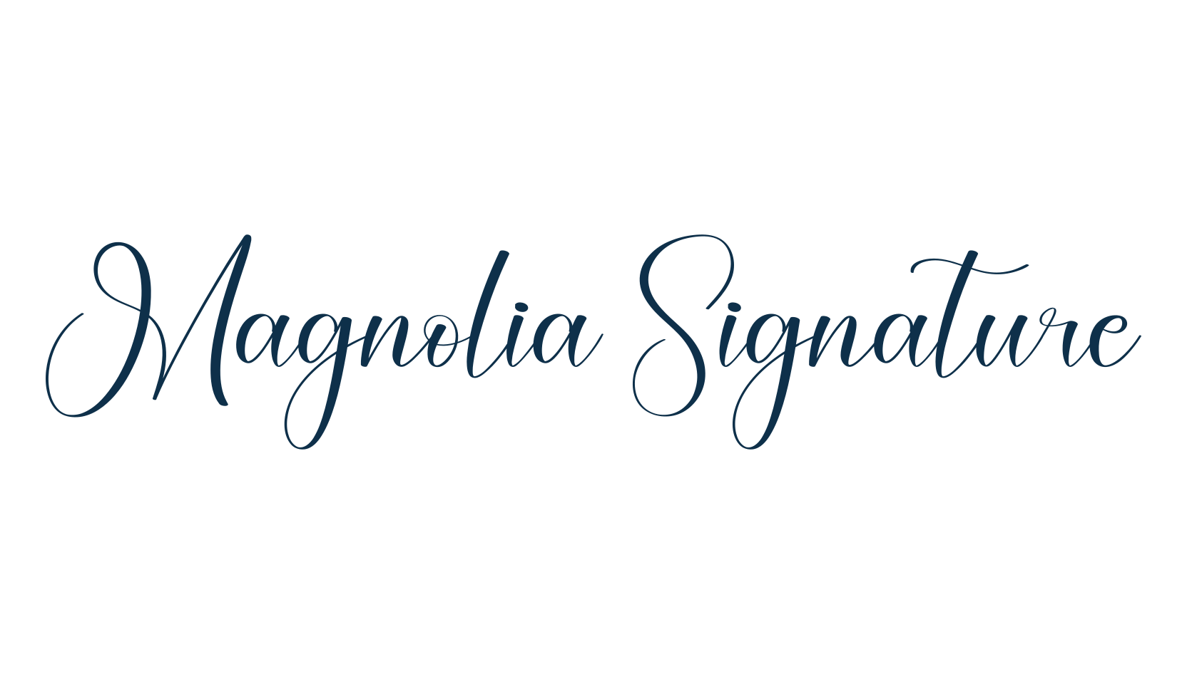 Magnolia Signature, script handwritten fancy decorative calligraphy font preview