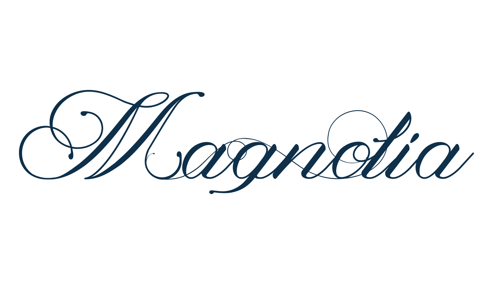 Magnolia (magnolia), calligraphy font preview