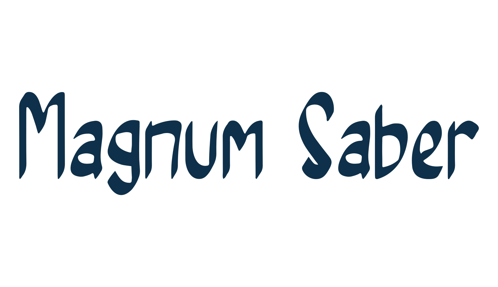 Magnum Saber, fancy decorative font preview