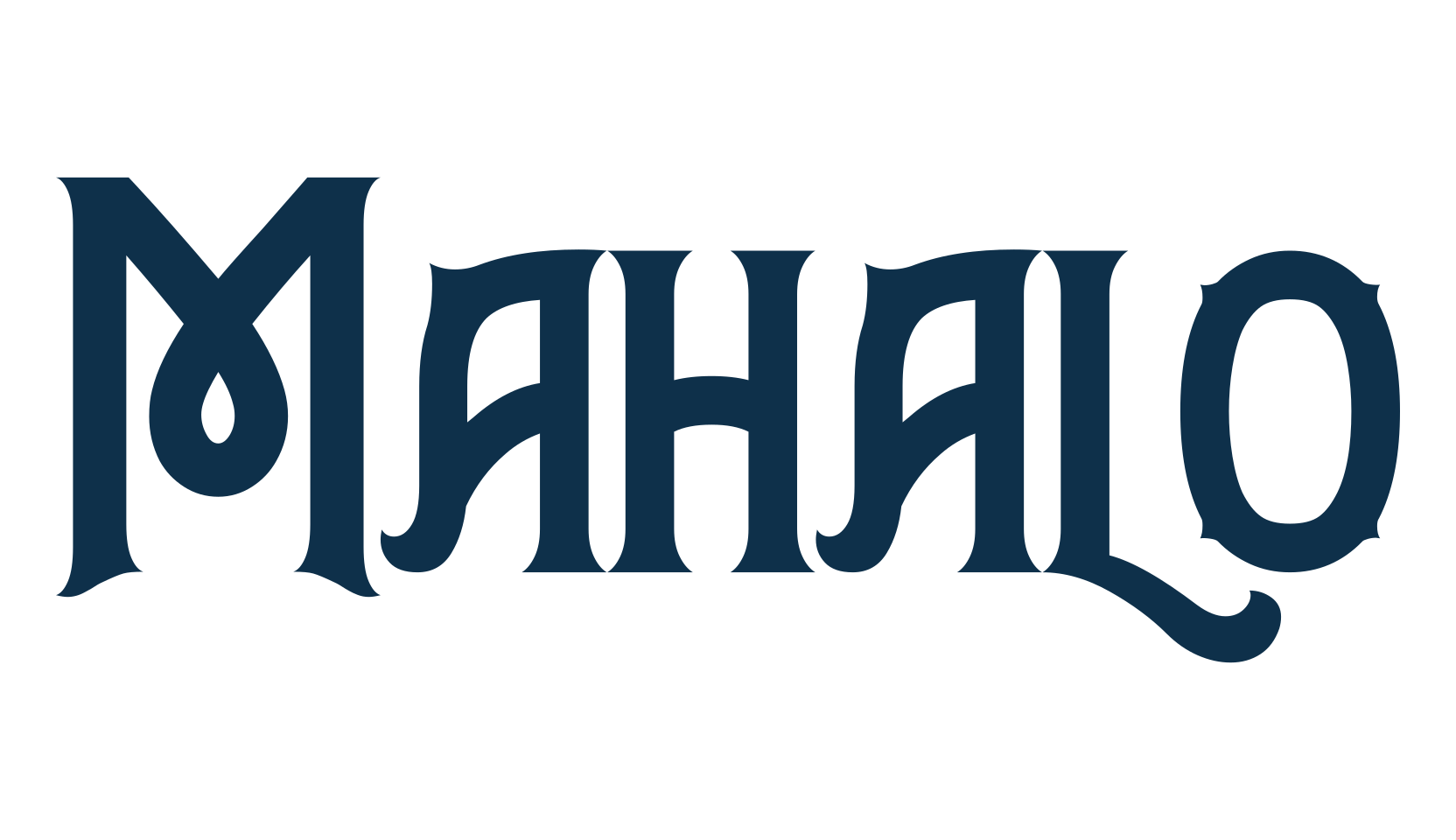 Mahalo, retro font preview