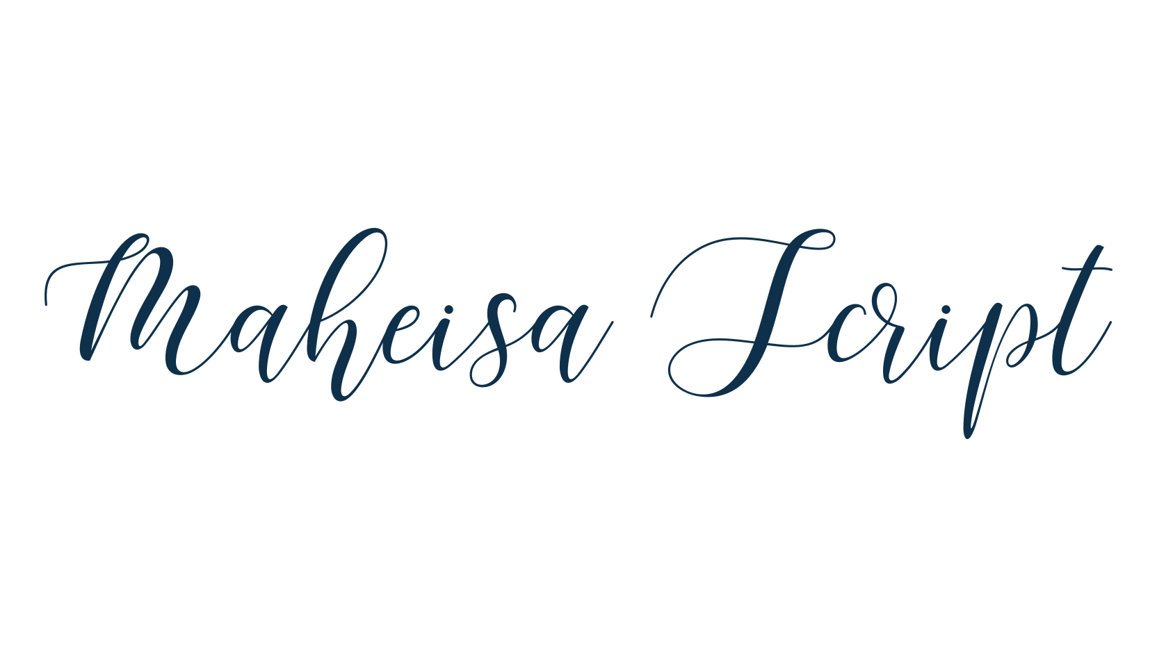Maheisa Script, calligraphy font preview