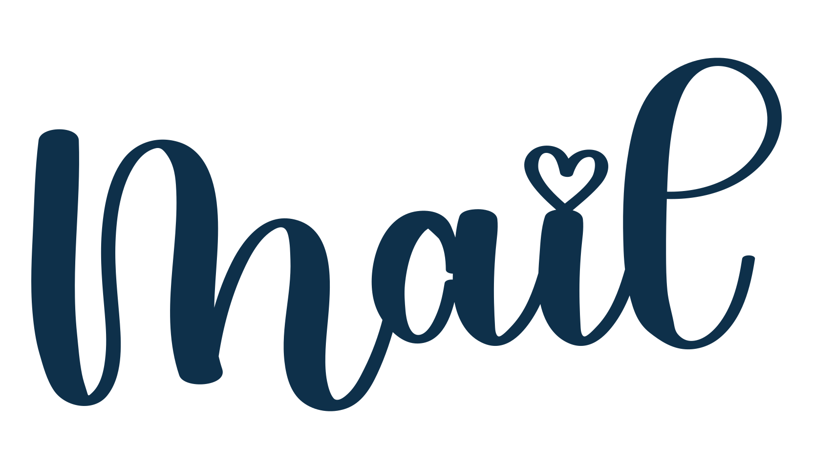 Mail, fancy decorative font preview