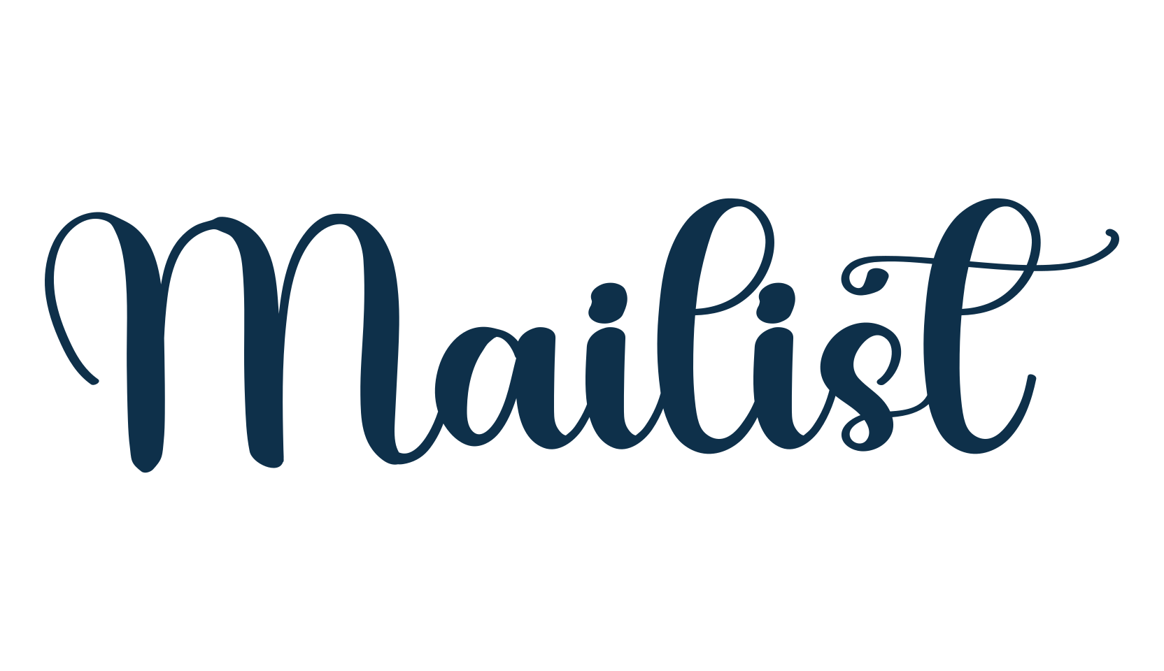 Mailist, various font preview