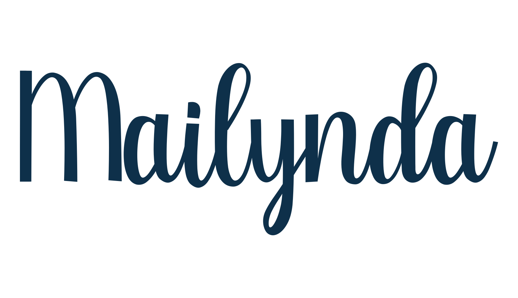 Mailynda, fancy decorative font preview