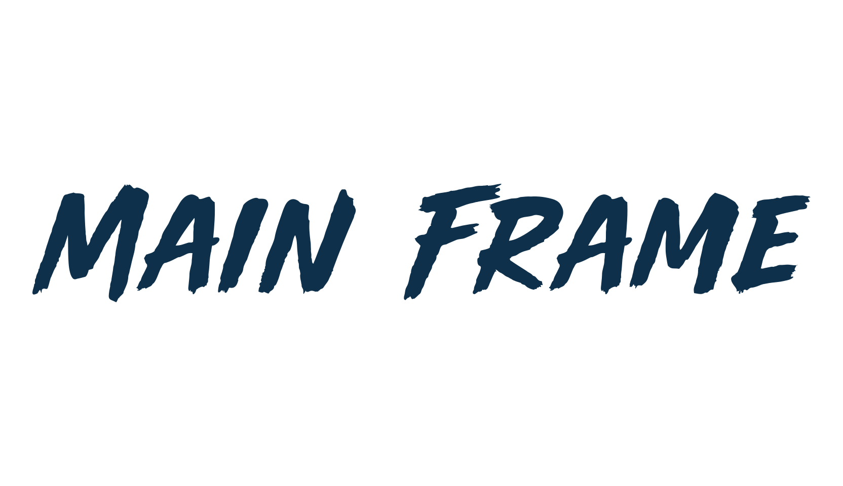 Main Frame, script brush fancy decorative calligraphy font preview