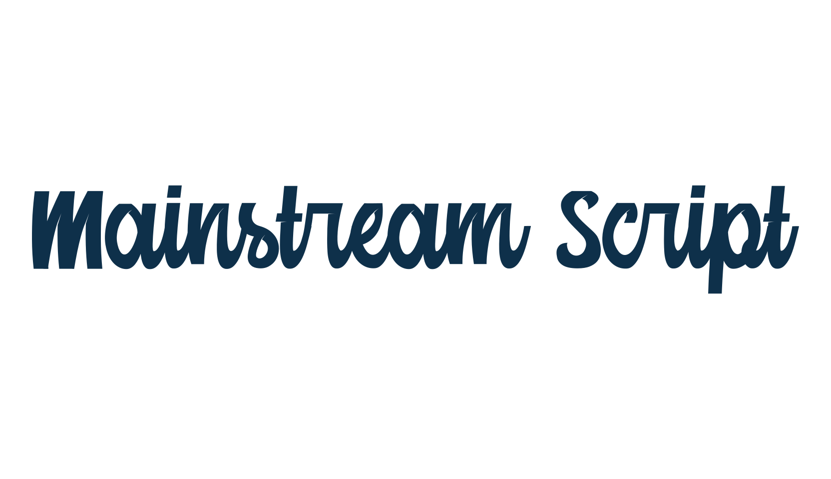 Mainstream Script, various font preview