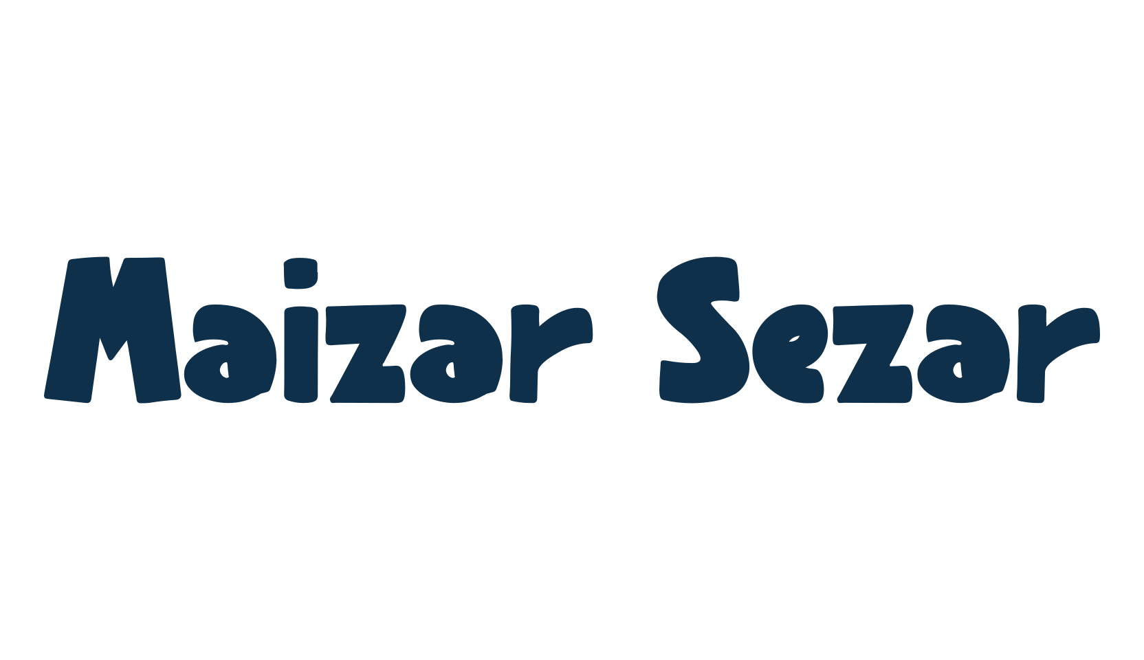 Maizar Sezar, cartoon font preview