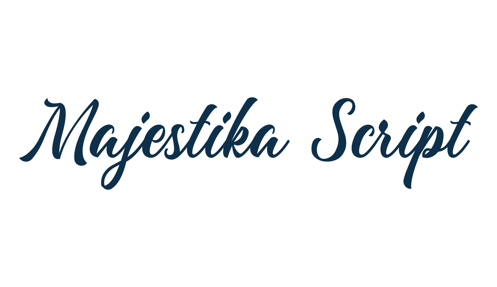 Majestika Script, script brush fancy decorative calligraphy font preview