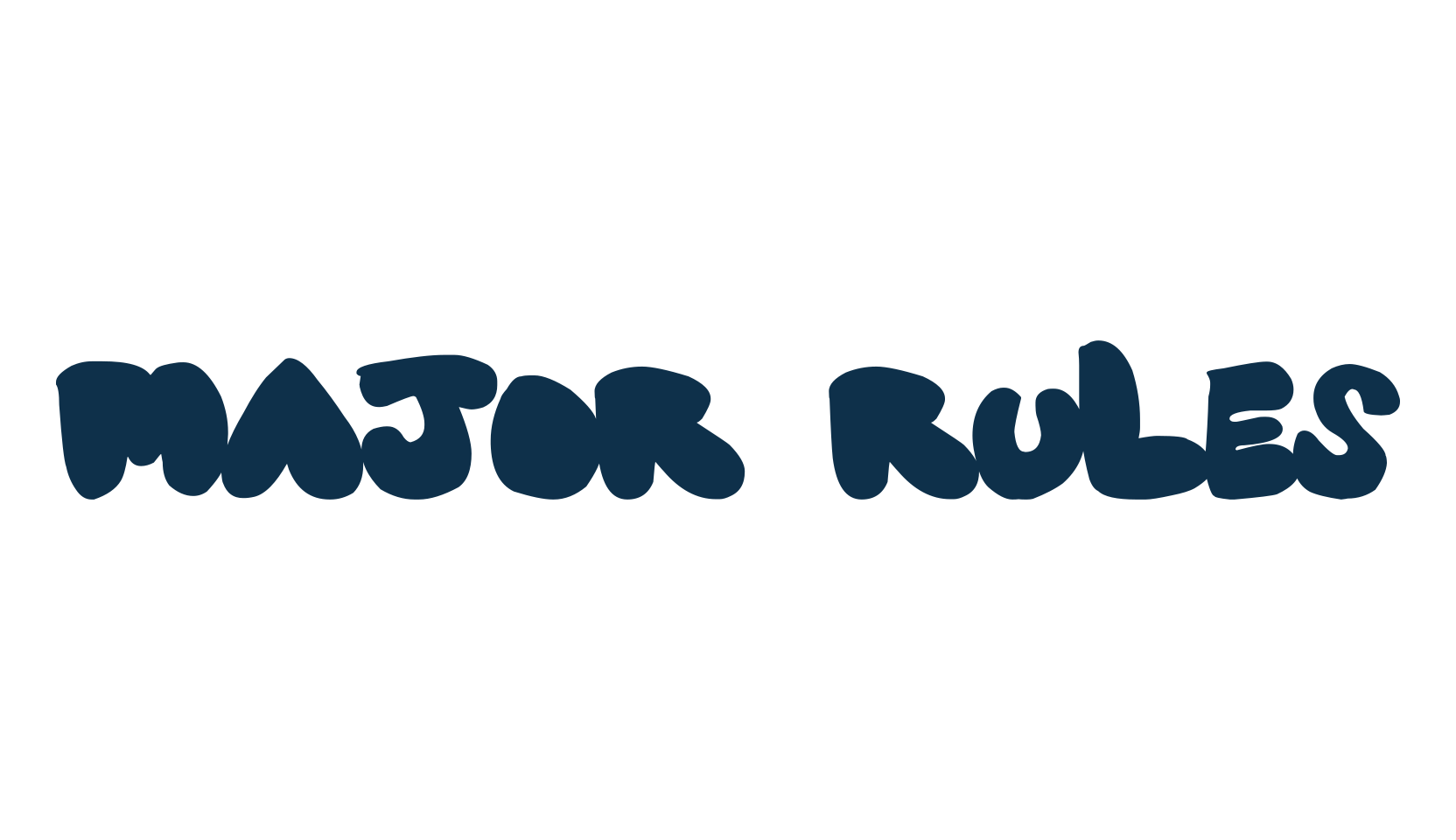 Major Rules, fancy cartoon decorative font preview
