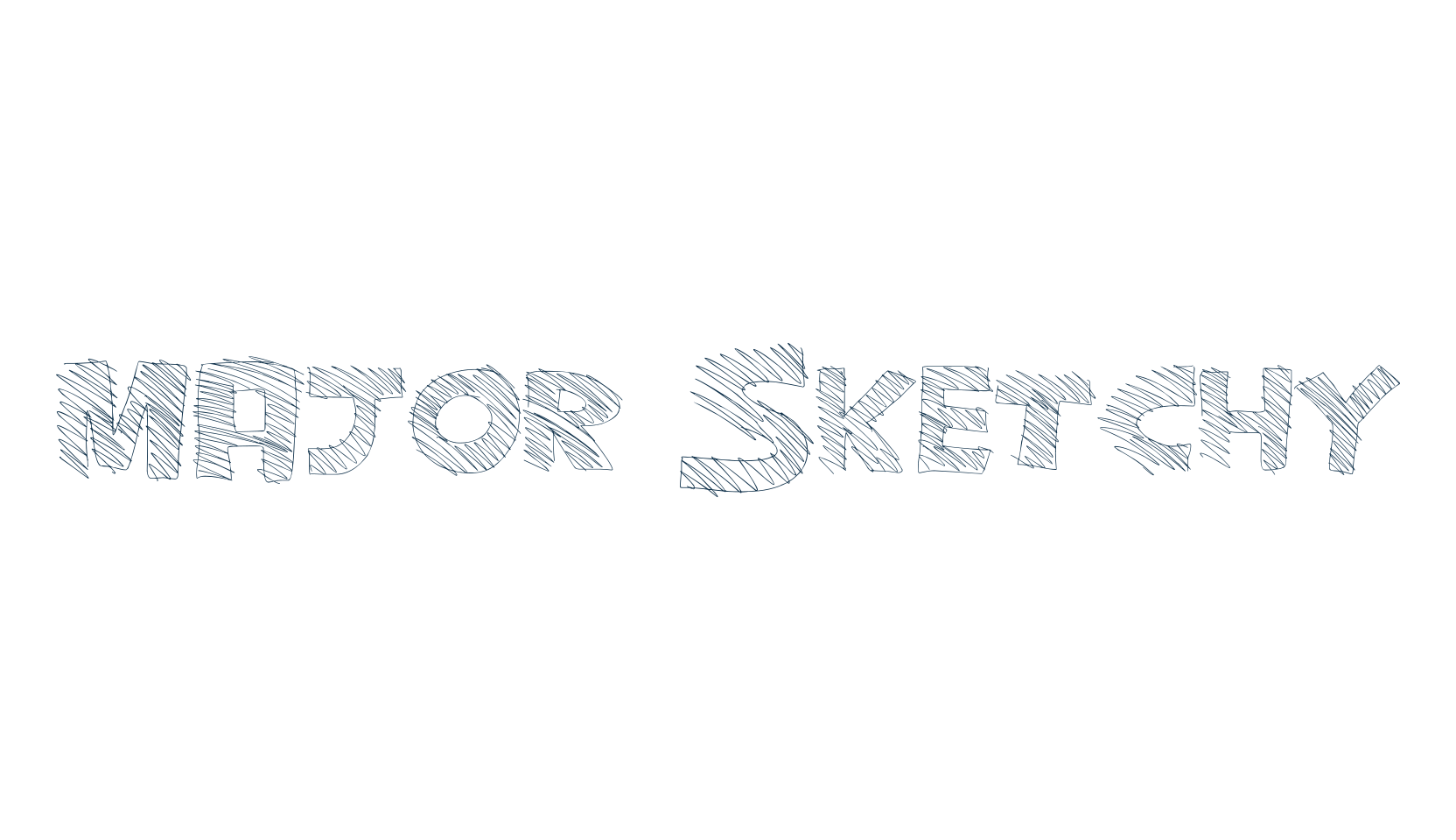 Major Sketchy, destroy font preview