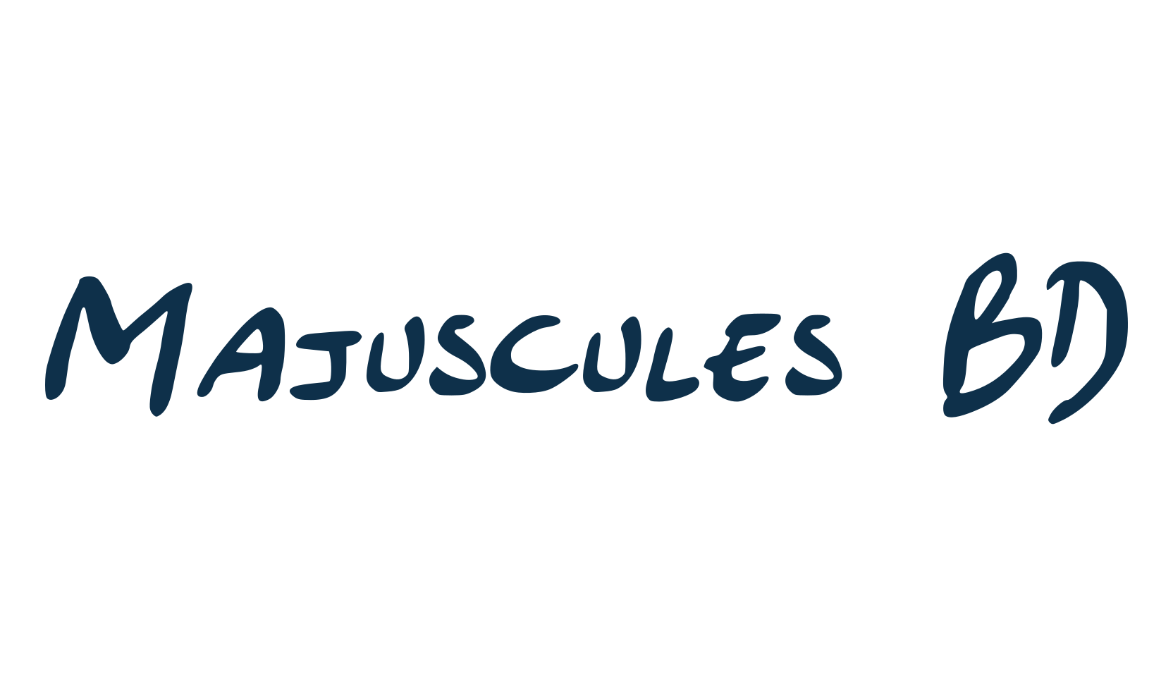 Majuscules BD, cartoon font preview
