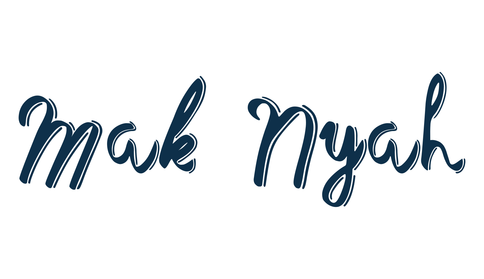 Mak Nyah, handwriting font preview