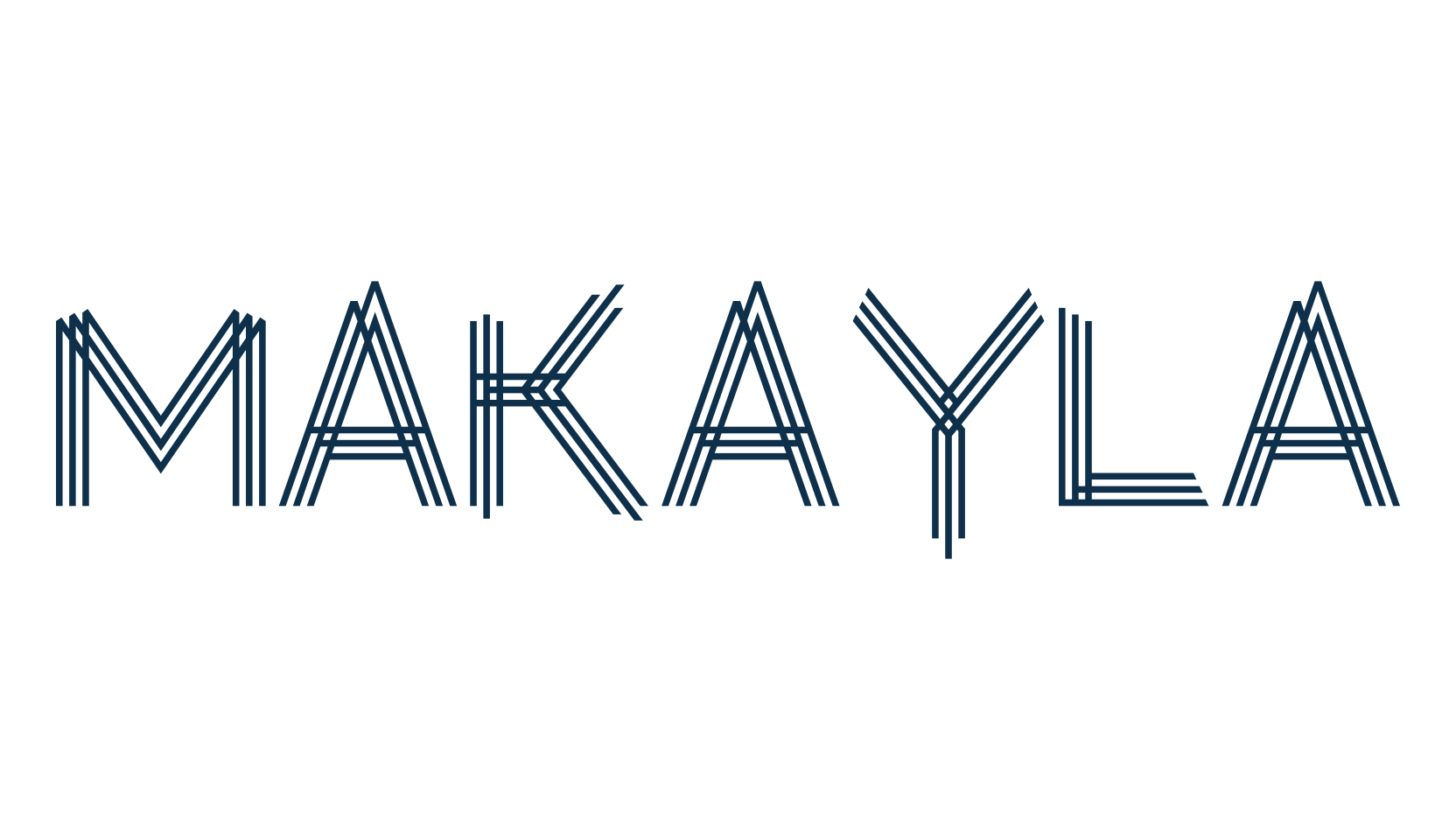 Makayla, fancy groovy decorative font preview