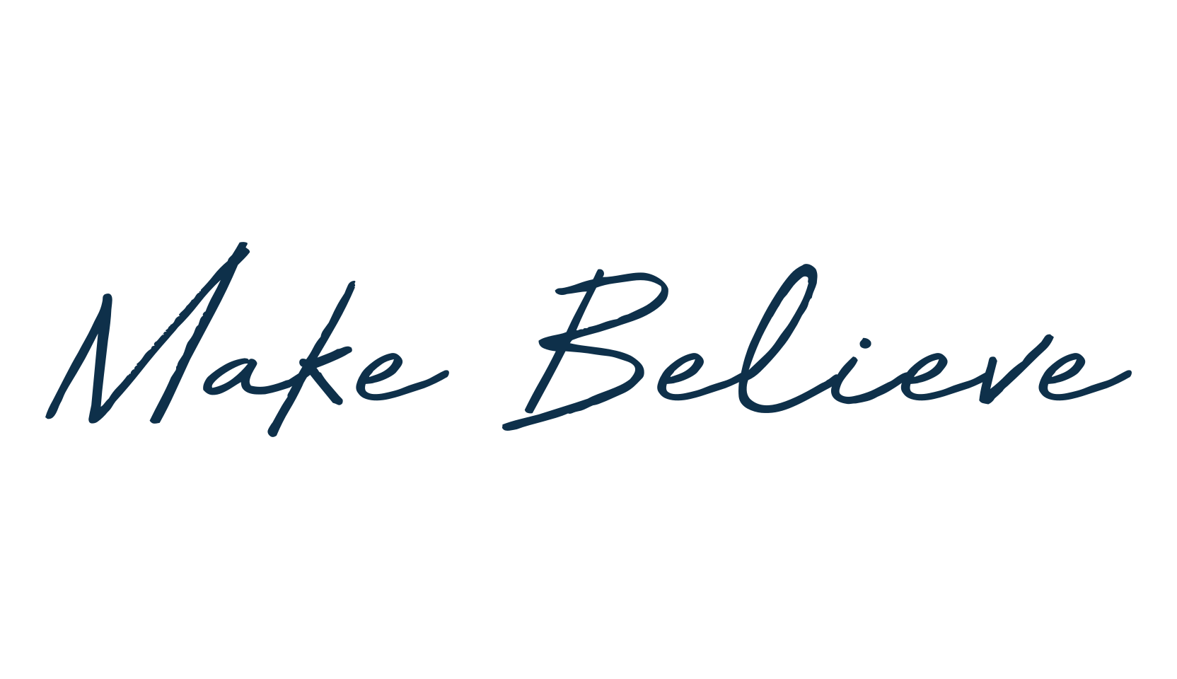 Make Believe, script handwritten fancy decorative calligraphy font preview