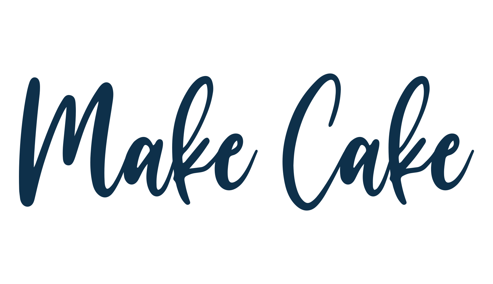 Make Cake, handwriting font preview