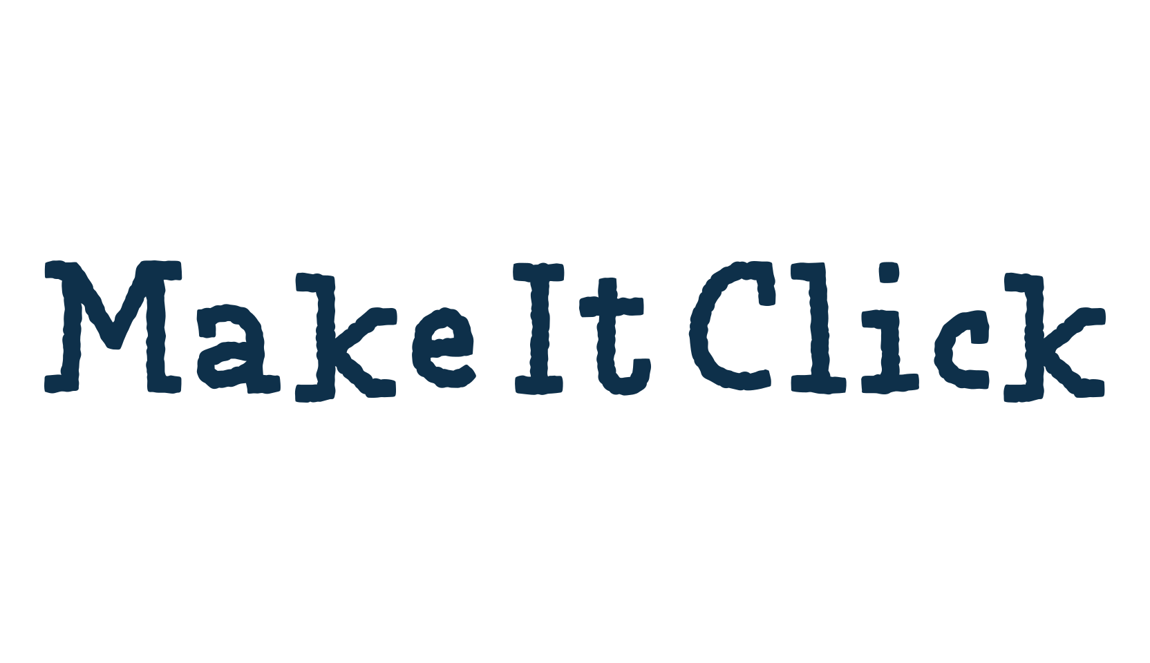 Make It Click, fancy cartoon decorative font preview