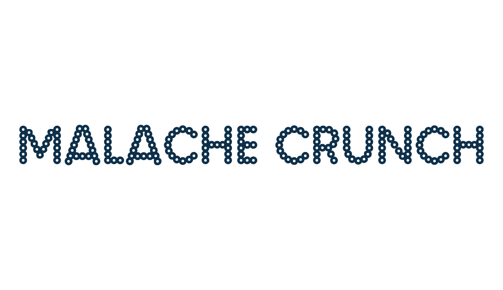 Malache Crunch, decorative font preview