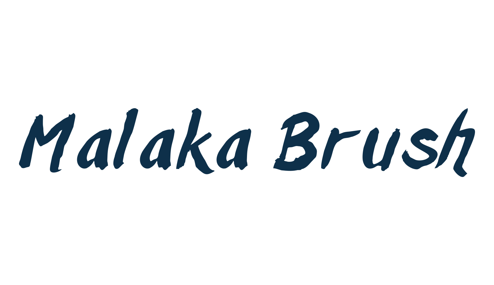 Malaka Brush, brush font preview