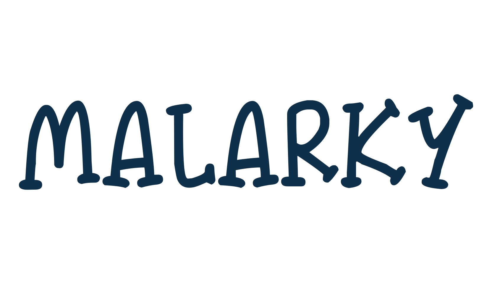 Malarky, handwriting font preview