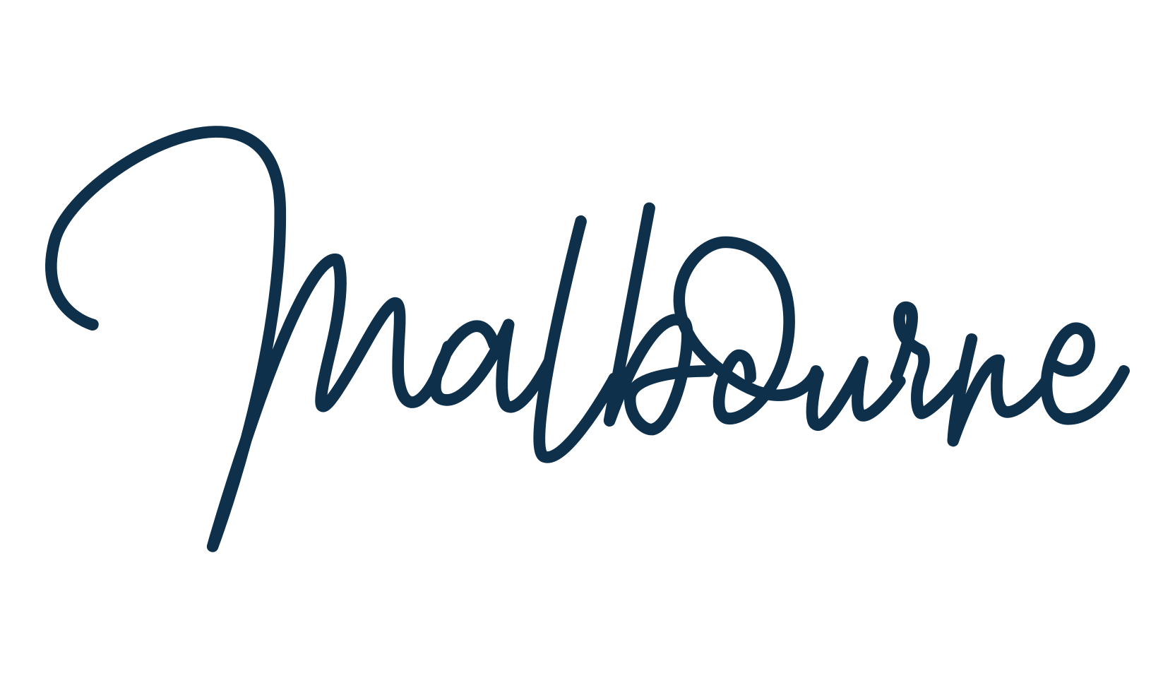 Malbourne, handwriting font preview