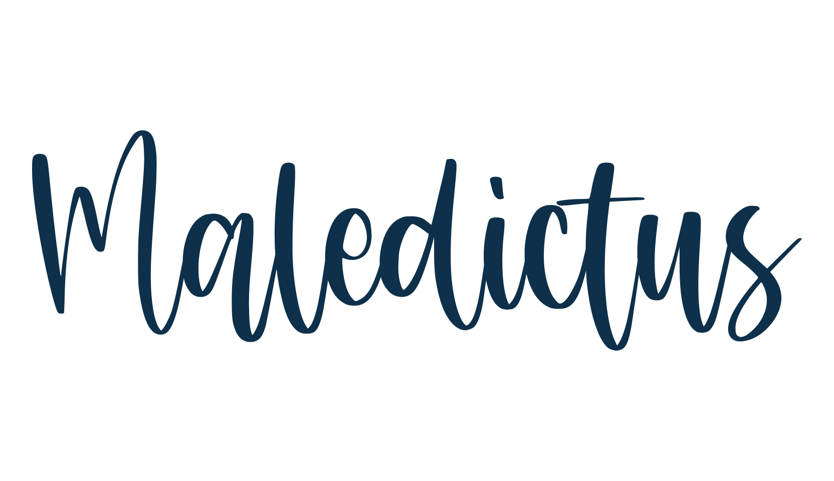 Maledictus, script calligraphy fancy decorative font preview