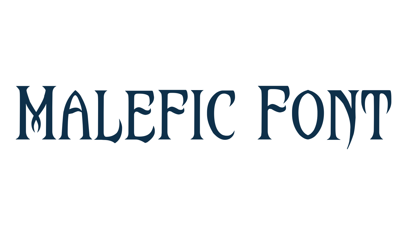 Malefic Font, fancy various gothic font preview