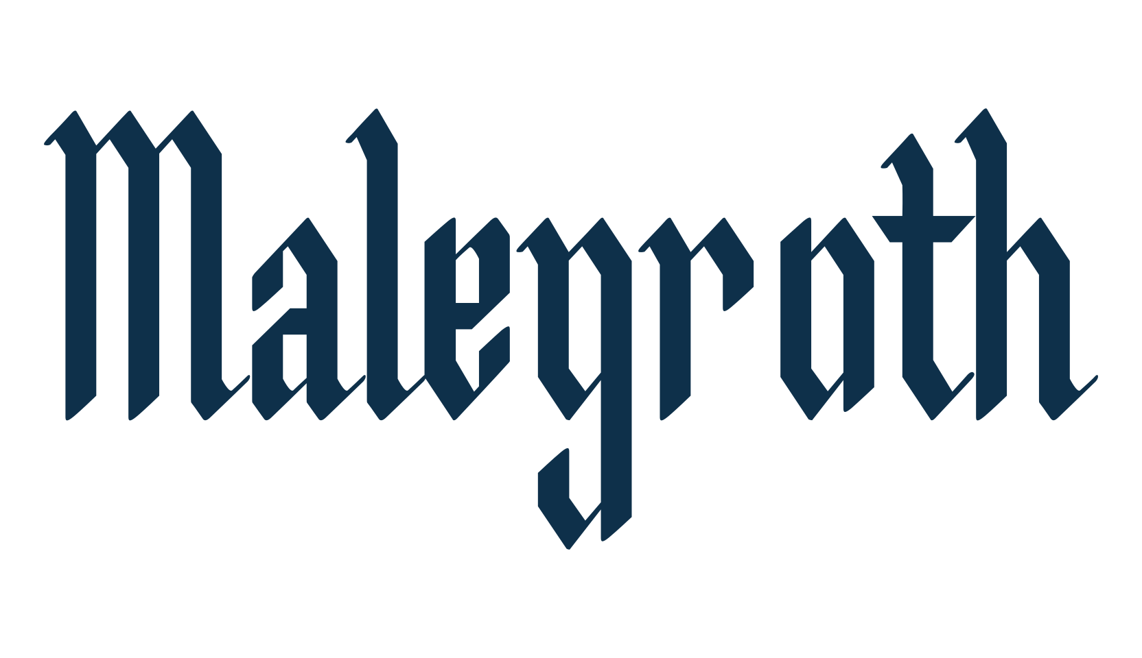 Malegroth, modern font preview