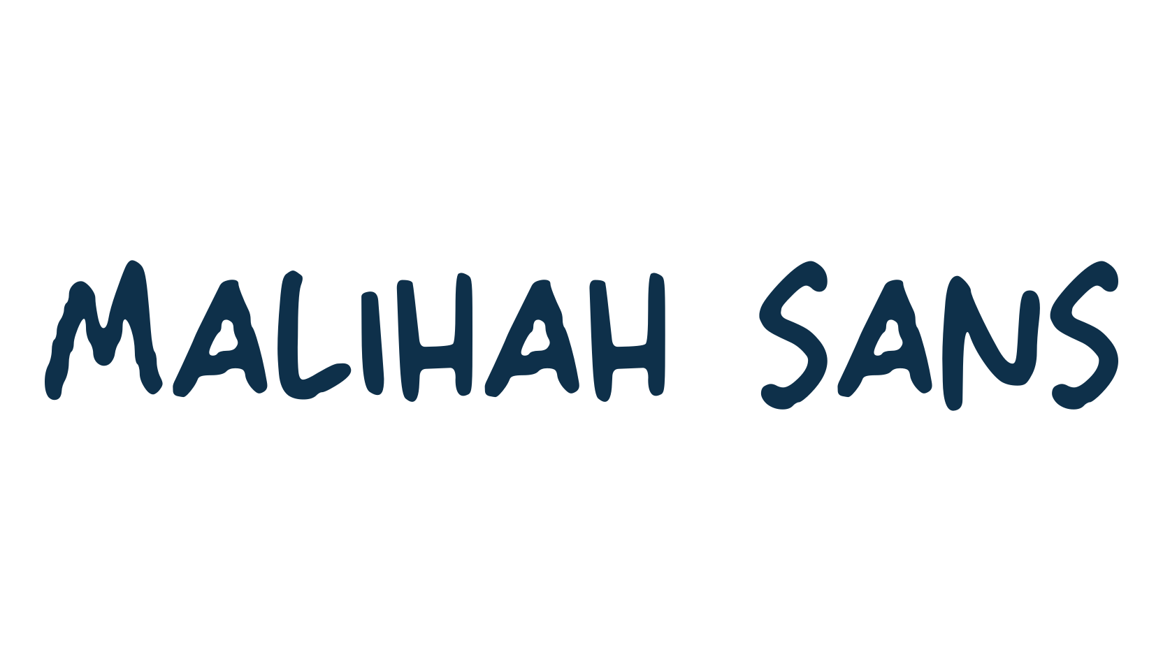 Malihah Sans, handwriting font preview