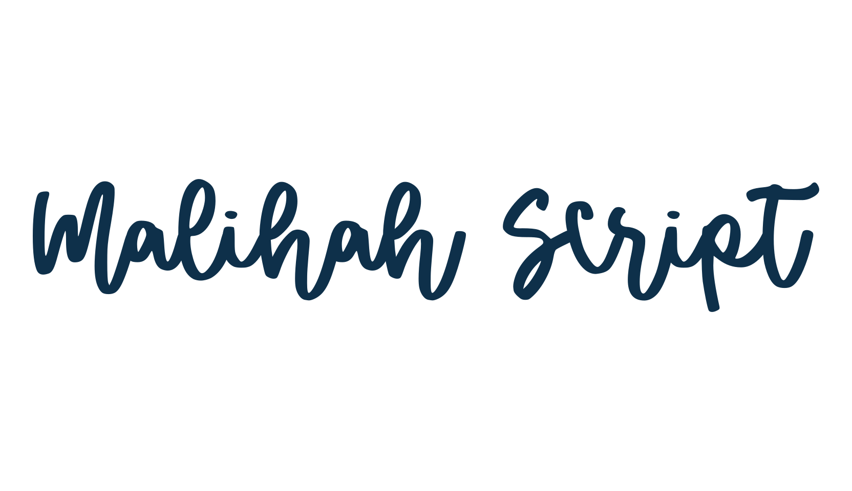 Malihah Script, handwriting font preview