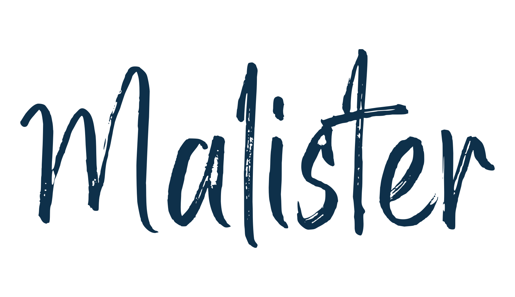 Malister, script brush fancy decorative calligraphy font preview