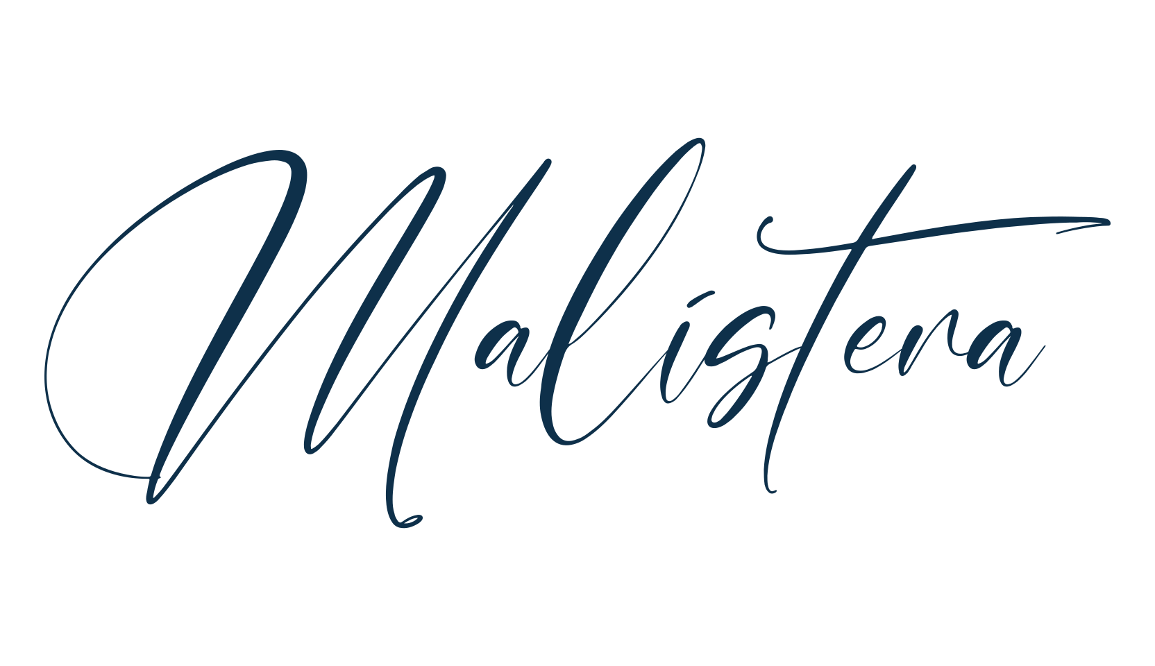 Malistera, handwriting font preview