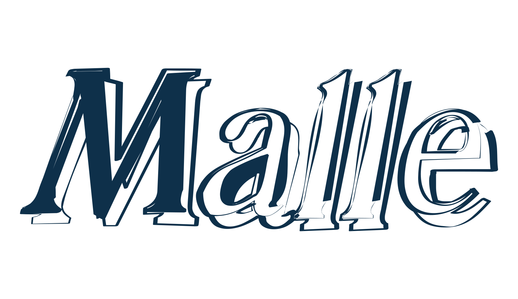 Malle, fancy distorted decorative font preview