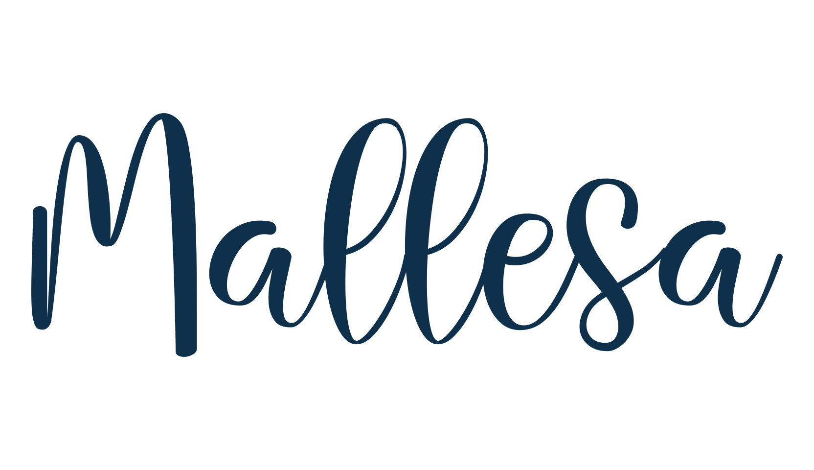 Mallesa, fancy decorative font preview