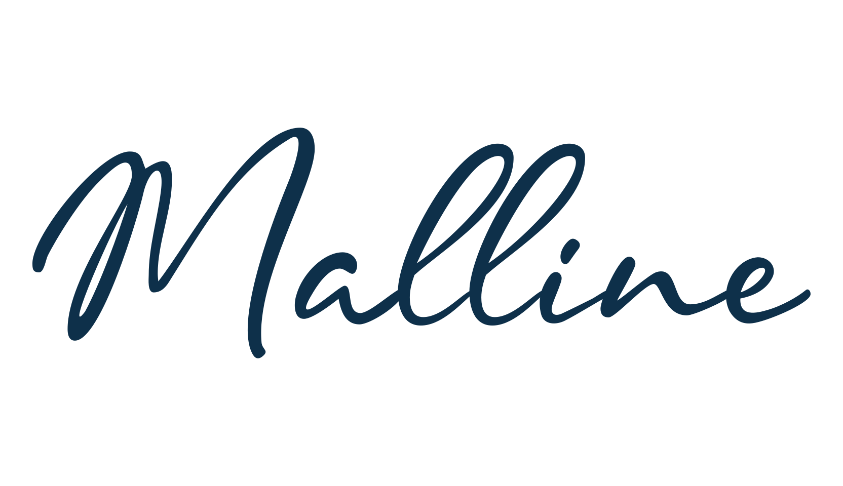 Malline, script handwritten fancy decorative calligraphy font preview