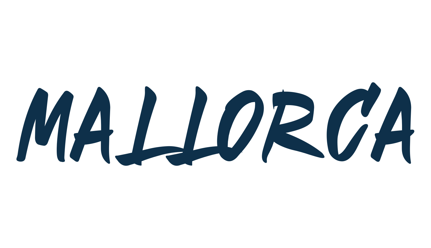 Mallorca, brush font preview